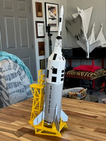 Display stand for the Estes 1/45 scale Little Joe II kit.