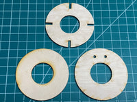 Laser Cut Plywood Doorknob Fins and Centering Rings Upgrade for Estes Kit